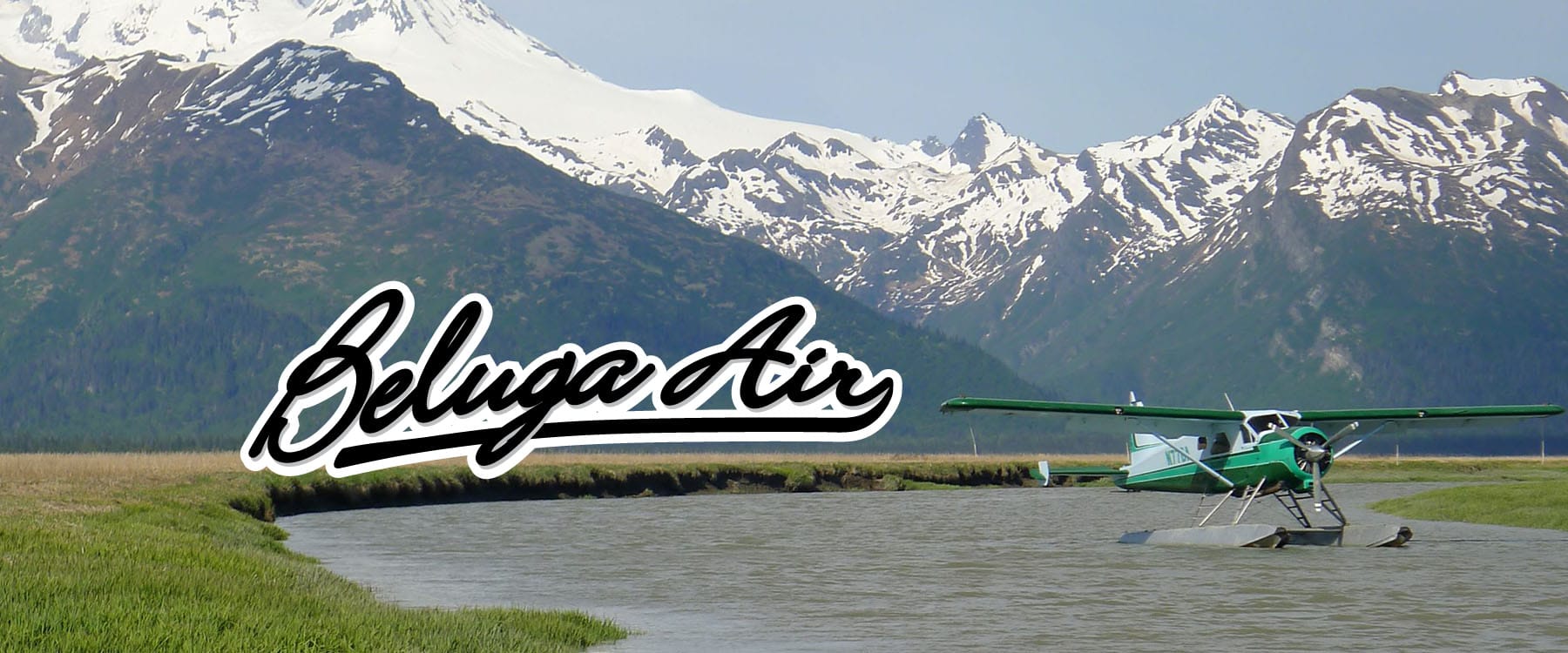 Beluga Air plane and mountains
